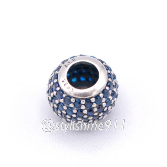 Authentic PANDORA Pave Lights with Blue Crystal Charm  - 791051NCB - Picture 8 of 10